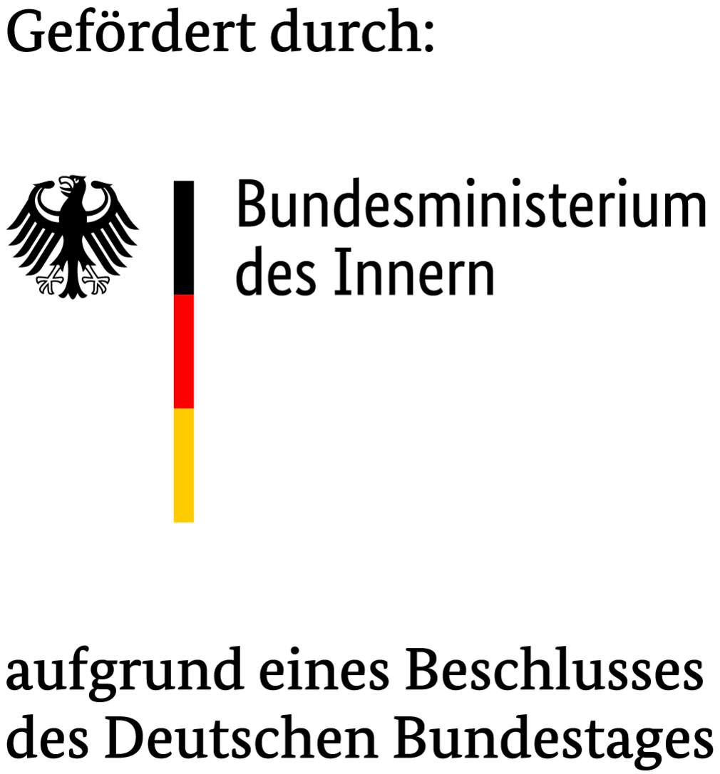 Logo: Gefördert durch das Bundesministerium des Innern