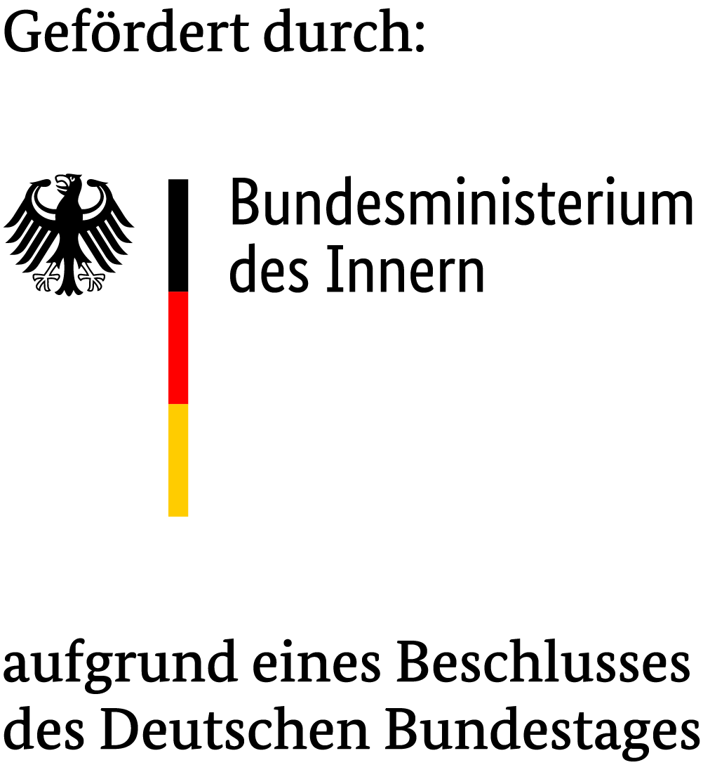 Logo: Gefördert durch das Bundesministerium des Innern